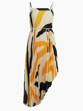 Milly Irene Zebra Pleated Dress Size 12